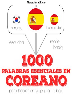 cover image of 1000 palabras esenciales en coreano